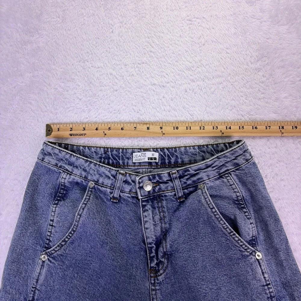 DeFacto Jeans High-Rise‎ Painter Jogger Women's 30 Blue Denim